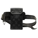 Schwarzer Louis Vuitton-Gürtel für Utility-Seitentaschen mit Monogramm „Eclipse“