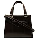 Bolso satchel de cuero marrón YSL - Yves Saint Laurent