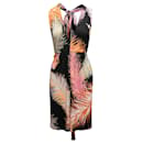 Black & Multicolor Emilio Pucci Feather Print Dress Size IT 38