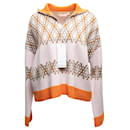 Pull demi-zip en tricot Marni rose clair et orange Taille EU 44