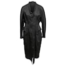 Schwarzes Vintage-Kleid mit Knopfleiste von Thierry Mugler, Größe EU  44