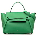 Bolso satchel mini con cinturón Celine verde - Céline