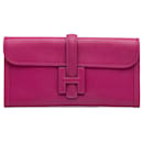 Pink Hermes Swift Jige Elan 29 clutch bag - Hermès