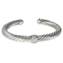 David Yurman Cable Classic Armband in 18K Weißgold/Sterlingsilber 0.22 ctw
