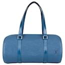 Louis Vuitton Blue Epi Leather Papillon Handbag
