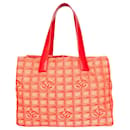 Chanel Red Travel Line Shopper Bag