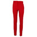 Gucci Slim Fit Pants in Red Viscose