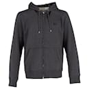 Burberry Zipped Hoodie in Grey Cotton