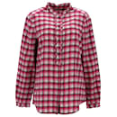Burberry Checkered Shirt in Red Cotton