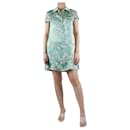 Grünes Kleid mit V-Ausschnitt und Blumenmuster - Größe UK 6 - Diane Von Furstenberg