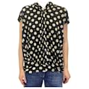 Black Spotted button up sleeveless top - size M - Autre Marque