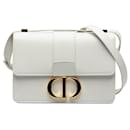 Dior White 30 Montaigne Flap Bag