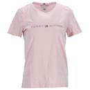 T-shirt en coton biologique avec logo Tommy Hilfiger pour femme