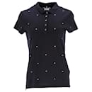 Tommy Hilfiger Womens Flag Embroidery Slim Fit Polo in Navy Blue Cotton