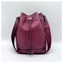 Celine Leather Sac Seau Bucket Drawstring Bag with side pocket - Céline