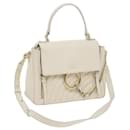 Chloe Faye day Hand Bag Leather White Auth 66645 - Chloé