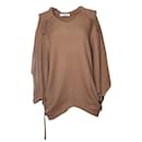 Valentino, Hooded cashmere poncho in camel