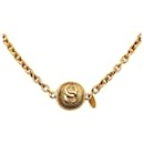 Gold Chanel CC Medallion Necklace