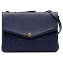 Blue Louis Vuitton Monogram Empreinte Twice Crossbody Bag