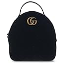 Black Gucci Small Velvet GG Marmont Matelasse Backpack