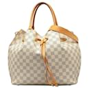 White Louis Vuitton Damier Azur Girolata Bucket Bag