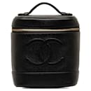 Beauty case CC Caviar nero di Chanel