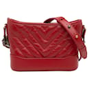 Red Chanel Small Lambskin Gabrielle Crossbody Bag