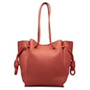 Kleine rote Einkaufstasche mit Flamenco-Knoten von Loewe