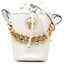 White Versace La Medusa Bucket Bag