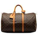 Keepall marron à monogramme Louis Vuitton 50 Sac de voyage