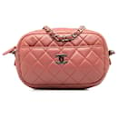 Pink Chanel Mini Lambskin Camera Case Crossbody Bag