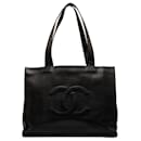 Black Chanel Caviar CC Tote Bag