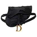 Blue Dior Camouflage Saddle Belt Bag