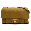 Tan Chanel Medium Calfskin Chic Quilt Flap Shoulder Bag