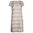 Escada Sport Perforated Knee-Length Dress in Beige Cotton - Autre Marque