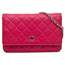 Chanel Pink Classic Lambskin Wallet on Chain