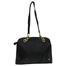 BALLY Quilted Shoulder Bag Leather Black Auth bs12311 - Bally