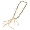 CHANEL Ribbon Chain metal Pink CC Auth bs12327 - Chanel