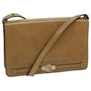 Christian Dior Shoulder Bag Leather Beige Auth th4586