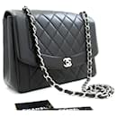 CHANEL Diana Flap Large Silver Chain Shoulder Bag Black Quilted - Chanel