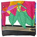 Mehrfarbiger Schal mit Vogel-Print - Hermès