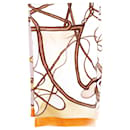 Orangefarbener Schal mit Seil-Print - Hermès