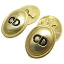 VINTAGE MANSCHETTENKNÖPFE CHRISTIAN DIOR LOGO CD METALL GOLDEN GOLDENE MANSCHETTENKNÖPFE - Christian Dior