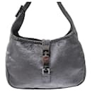VINTAGE SAC A MAIN GUCCI MINI JACKIE VELOURS ANTHRACITE 0050775 HAND BAG - Gucci