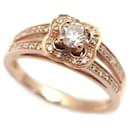 BAGUE MAUBOUSSIN SOLITAIRE CHANCE OF LOVE N2 T 51 OR ROSE & DIAMANTS RING - Mauboussin