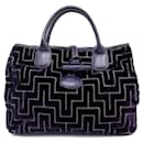 BORSA A MANO LONGCHAMP CABAS ROSEAU 1681482261 BORSA A MANO IN VELLUTO VIOLA - Longchamp