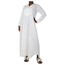 White cotton textured dress - size M/l - Autre Marque