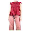 Red sleeveless ruffled top - size UK 8 - Isabel Marant Etoile