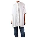 White oversized sides slit shirt - size XS - Agnona