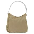 PRADA Shoulder Bag Nylon Beige Auth bs12189 - Prada